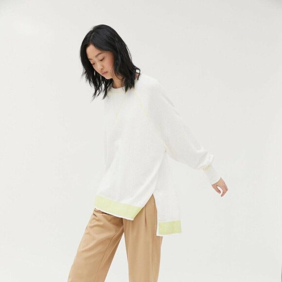 Urban Outfitters UO Murray Crew Neck Tunic Top Pullover Sweatshirt S New 213315 - Picture 1 of 8